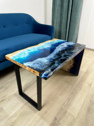 Ocean Art Waterfall Coffee Table