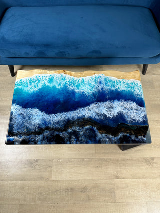 Ocean Art Waterfall Coffee Table