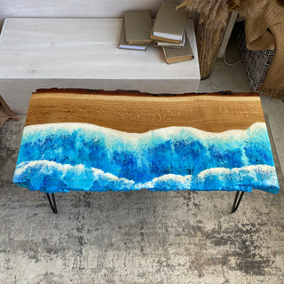 Ocean Themed Epoxy Table