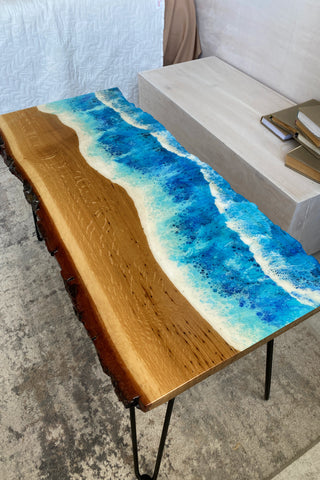 Ocean Themed Epoxy Table