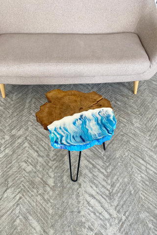 Live Edge Epoxy Wood Coffee Table