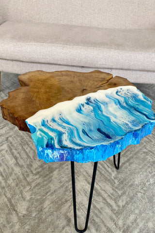 Live Edge Epoxy Wood Coffee Table