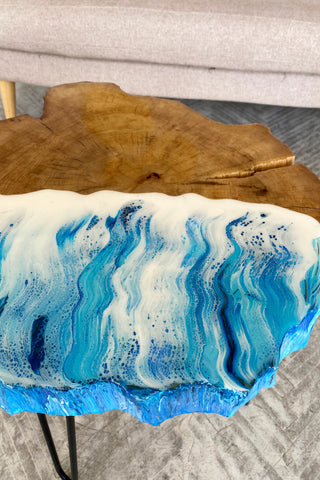 Live Edge Epoxy Wood Coffee Table