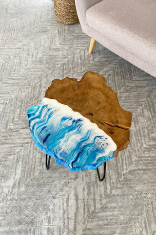 Live Edge Epoxy Wood Coffee Table