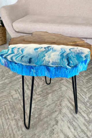 Live Edge Epoxy Wood Coffee Table