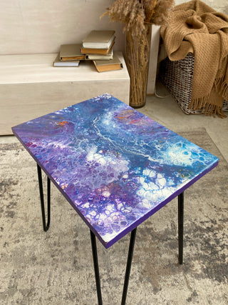 Solid Wood Resin Coffee Table