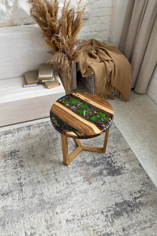 Walnut Epoxy Wood Coffee Table