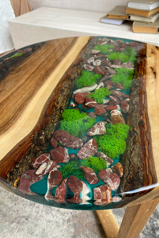 Walnut Epoxy Wood Coffee Table