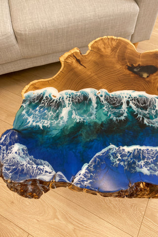 Live Edge Epoxy Resin Coffee Table