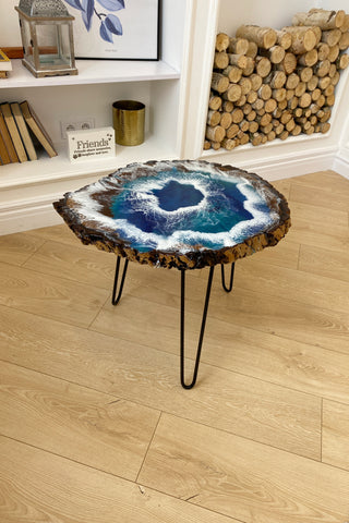 Ocean Walnut Resin Coffee Table