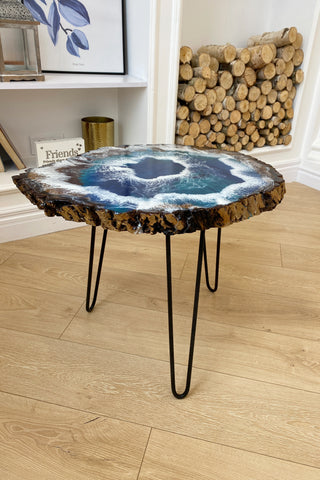 Ocean Walnut Resin Coffee Table
