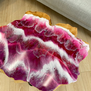 Kunst-Couchtisch aus Epoxidharz