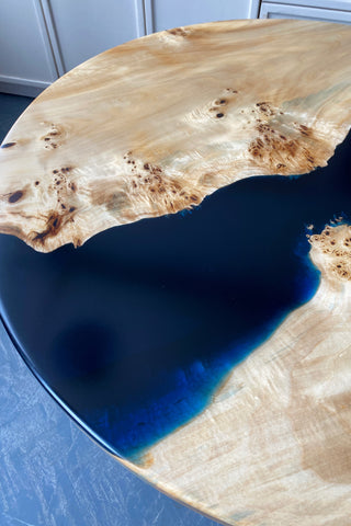 Epoxy Wood Round Dining Table