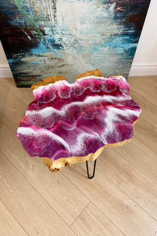Kunst-Couchtisch aus Epoxidharz