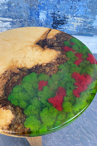 Moss Epoxy Coffee Table