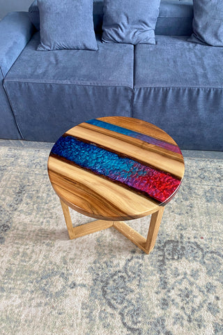 Colored Epoxy Table
