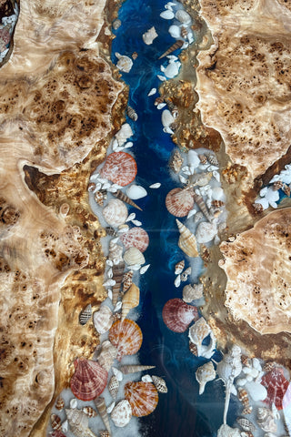 Seashell Epoxy Dining Table