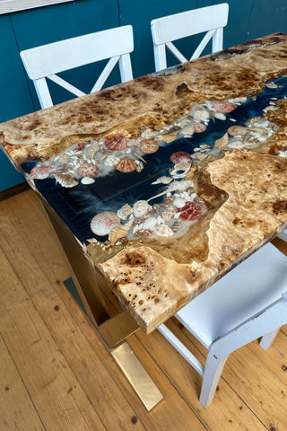 Seashell Epoxy Dining Table