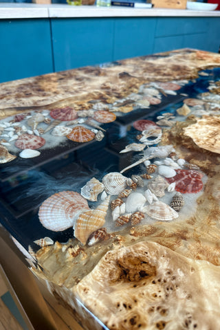 Seashell Epoxy Dining Table