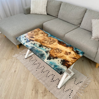 Epoxidtisch mit Ocean-Strand-Thema