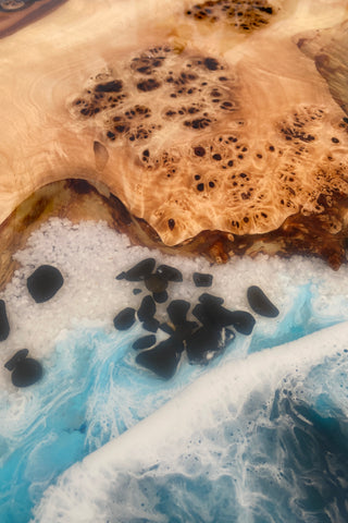 Rectangular Epoxy Resin Coffee Table