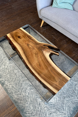 Walnut Slab Epoxy Coffee Table