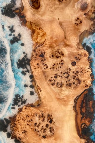Rectangular Epoxy Resin Coffee Table
