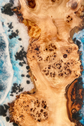 Epoxidtisch mit Ocean-Strand-Thema