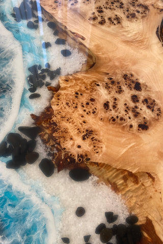 Rectangular Epoxy Resin Coffee Table