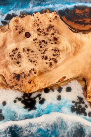 Epoxidtisch mit Ocean-Strand-Thema