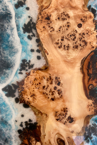 Rectangular Epoxy Resin Coffee Table