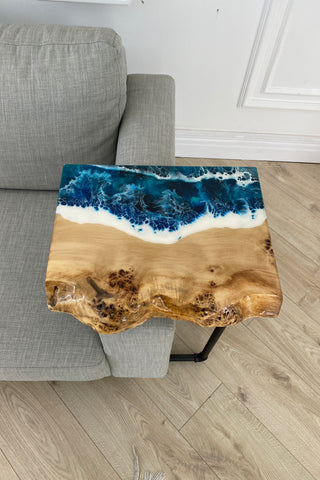 Ocean Wave Epoxy Resin Side Table