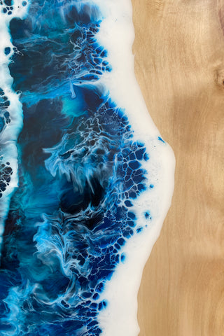 Ocean Wave Epoxy Resin Side Table