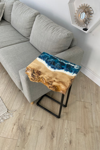 Ocean Wave Epoxy Resin Side Table