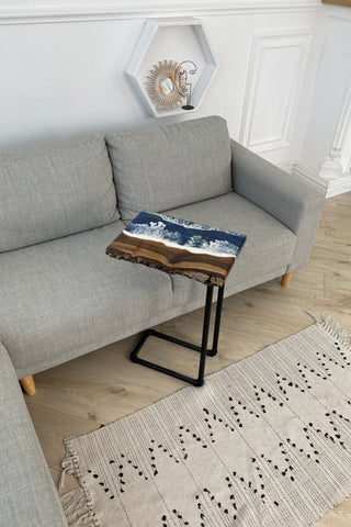 Living Edge Epoxy Side Table