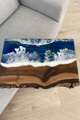 Living Edge Epoxy Side Table