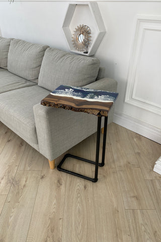 Living Edge Epoxy Side Table