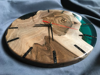 Walnut Wooden Epoxy Clock