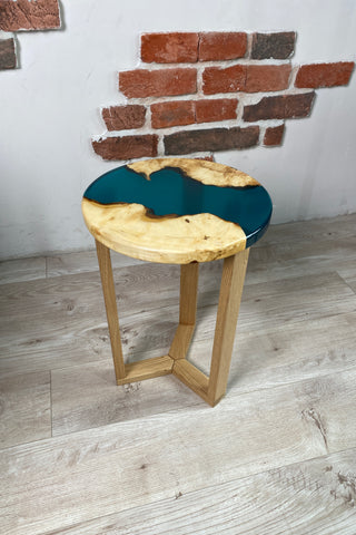 Small Round Epoxy Table