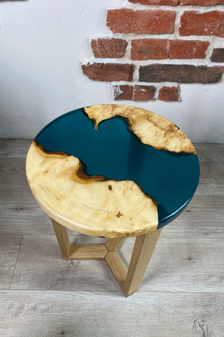 Small Round Epoxy Table