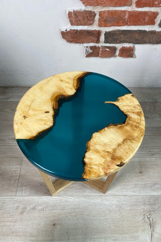 Small Round Epoxy Table