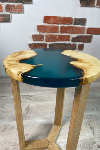 Small Round Epoxy Table