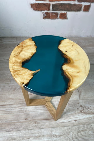 Small Round Epoxy Table