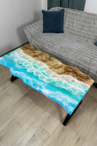 Live Edge Ocean Epoxy Table