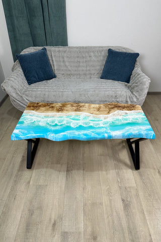 Live Edge Ocean Epoxy Table