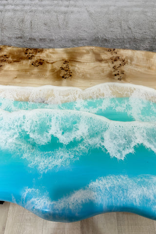 Live Edge Ocean Epoxy Table