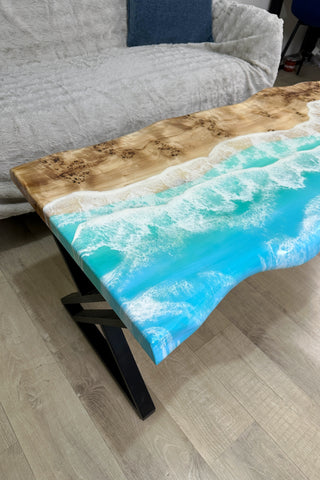Live Edge Ocean Epoxy Table