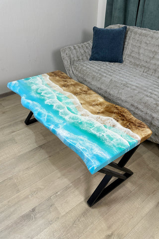 Live Edge Ocean Epoxy Table