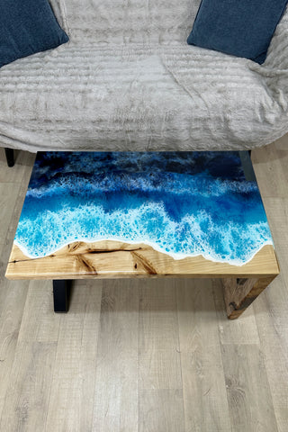 Ocean Art Waterfall Epoxy Coffee Table