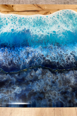 Ocean Art Waterfall Epoxy Coffee Table